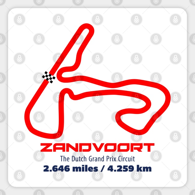 Dutch Track Graphic Magnet by Hotshots